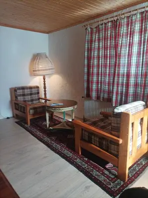 Ein Sitzbereich in der Unterkunft La vecchia Mesnerhaus
