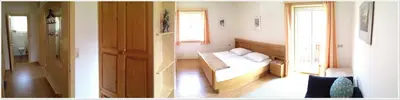 Ein Bett oder Betten in einem Zimmer der Unterkunft Ferienwohnung Haus Einhirn