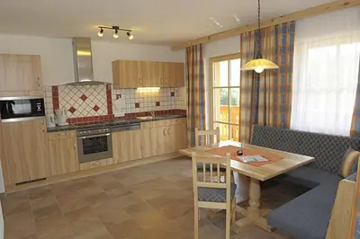 Küche/Küchenzeile in der Unterkunft Appartements Stiererhof