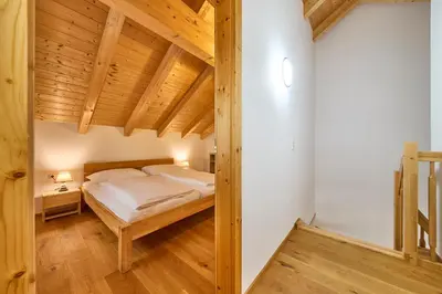 Ein Bett oder Betten in einem Zimmer der Unterkunft Ferienwohnung Paula