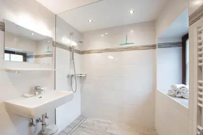 Ein Badezimmer in der Unterkunft Ferienhaus zur Hackenschmiede