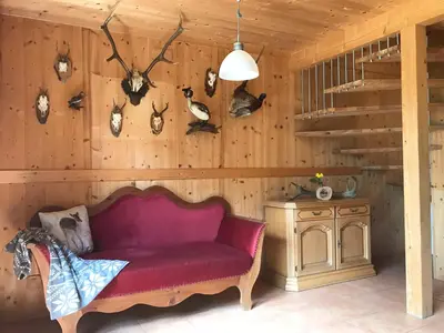 Ein Sitzbereich in der Unterkunft Feriendorf Tauerngast