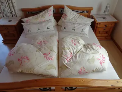 Ein Bett oder Betten in einem Zimmer der Unterkunft Vordergschwandtgut