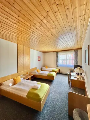 Ein Bett oder Betten in einem Zimmer der Unterkunft Hotel die Traube