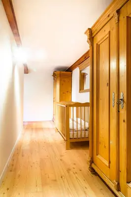 Ein Bett oder Betten in einem Zimmer der Unterkunft Ferienwohnung Schirla Stub´m