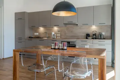 Küche/Küchenzeile in der Unterkunft Deluxe Appartement Berglust