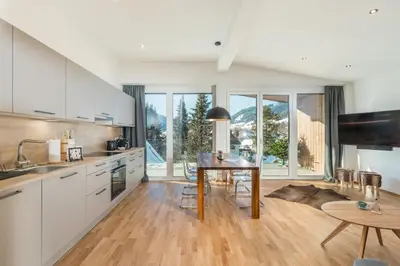 Küche/Küchenzeile in der Unterkunft Deluxe Appartement Berglust