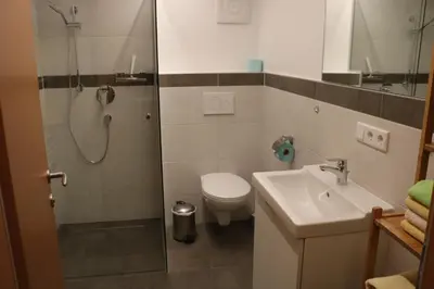Ein Badezimmer in der Unterkunft Bauernhof Strumegg