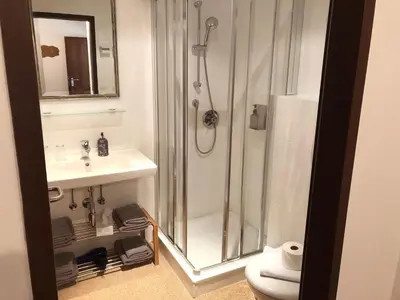 Ein Badezimmer in der Unterkunft Landgasthof Santner
