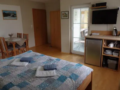 Ein Bett oder Betten in einem Zimmer der Unterkunft Pension Dagmar Tauplitz
