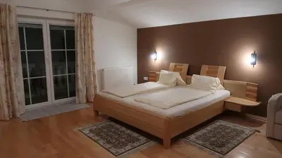 Ein Bett oder Betten in einem Zimmer der Unterkunft Pension Dagmar Tauplitz