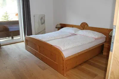 Ein Bett oder Betten in einem Zimmer der Unterkunft Ferienhaus Gschwandtl