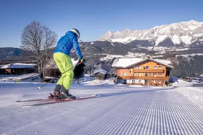 Skifahren in der Pension oder in der Nähe