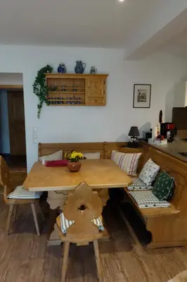 Ein Sitzbereich in der Unterkunft Haus Fuchs