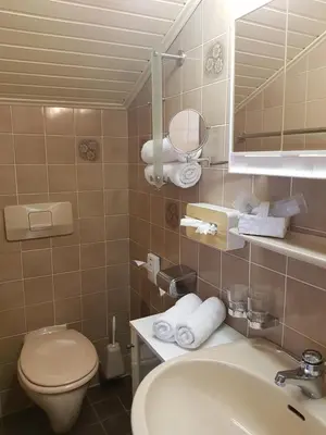 Ein Badezimmer in der Unterkunft Hiasl Stubn