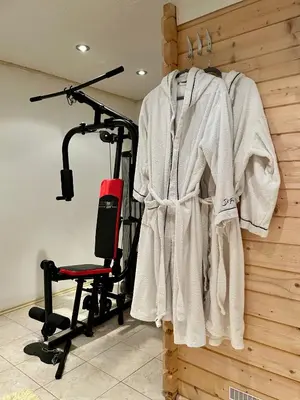Das Fitnesscenter und/oder die Fitnesseinrichtungen in der Unterkunft Ferienwohnung Conny