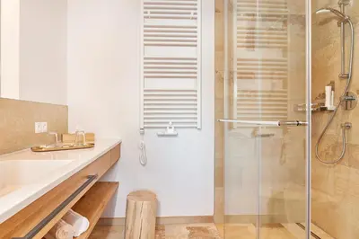 Ein Badezimmer in der Unterkunft Das Goldners