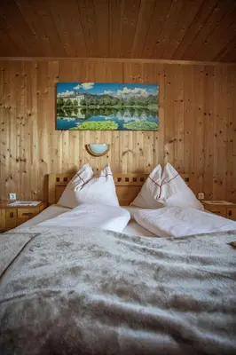 Ein Bett oder Betten in einem Zimmer der Unterkunft Buchmann Lehen