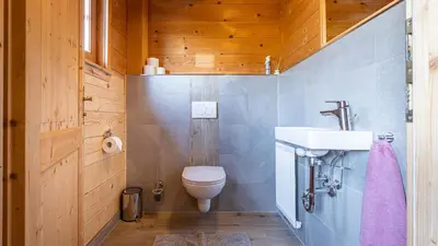 Ein Badezimmer in der Unterkunft Ferienhaus Untergladner