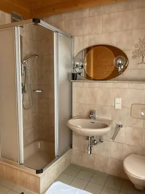 Ein Badezimmer in der Unterkunft Haus am Mühlenweg