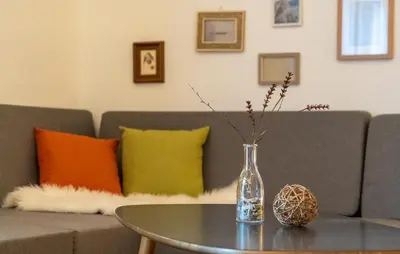 Ein Sitzbereich in der Unterkunft Haus Stangl