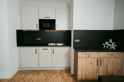 Küche/Küchenzeile in der Unterkunft Apparthotel Samson