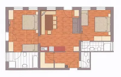 Grundriss der Unterkunft Appartement Tauernhof