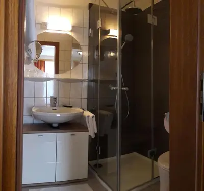 Ein Badezimmer in der Unterkunft Haslgut