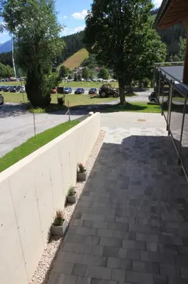 Ein allgemeiner Bergblick oder ein Berglick von der Ferienwohnung aus