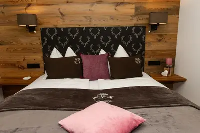 Ein Bett oder Betten in einem Zimmer der Unterkunft Appartements Lehenhof