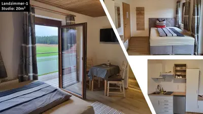 Ein Bett oder Betten in einem Zimmer der Unterkunft Landhaus Dersch