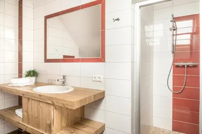 Ein Badezimmer in der Unterkunft Brandstättergut
