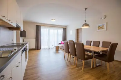 Küche/Küchenzeile in der Unterkunft Aparthotel Pichler