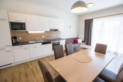 Küche/Küchenzeile in der Unterkunft Aparthotel Pichler