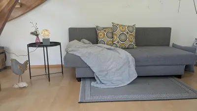 Ein Sitzbereich in der Unterkunft Ferienwohnung Manuela