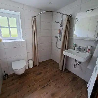 Ein Badezimmer in der Unterkunft Ferienhaus Schlossblick