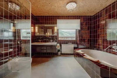 Ein Badezimmer in der Unterkunft Lerchs Landhotel