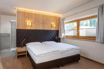 Ein Bett oder Betten in einem Zimmer der Unterkunft CHALET MONTIS