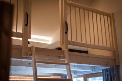 Ein Bett oder Betten in einem Zimmer der Unterkunft CHALET MONTIS