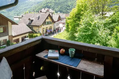 Ein allgemeiner Bergblick oder ein Berglick von der Ferienwohnung aus