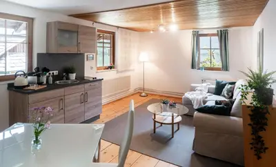 Küche/Küchenzeile in der Unterkunft Lakeview Apartment