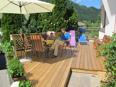 Ein Garten an der Unterkunft Appartement Weitsicht