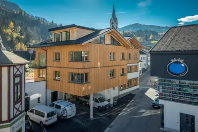 Ein allgemeiner Bergblick oder ein Berglick von der Ferienwohnung aus