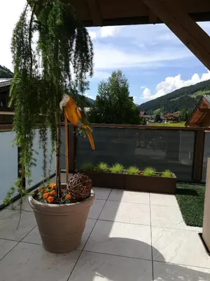 Ein allgemeiner Bergblick oder ein Berglick von der Ferienwohnung aus