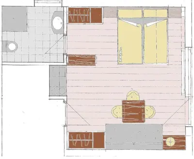 Grundriss der Unterkunft Appartement Haus Seer
