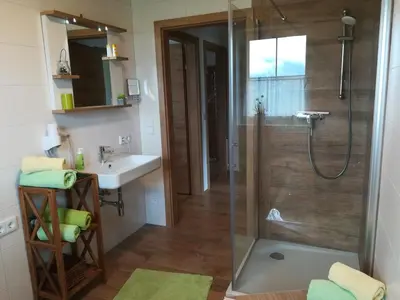 Ein Badezimmer in der Unterkunft Haus Heimatblick