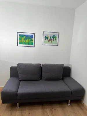 Ein Sitzbereich in der Unterkunft Ferienwohnung Wohlfahrter