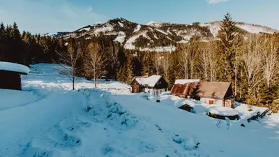 Naturlandschaft in der Nähe des Chalets