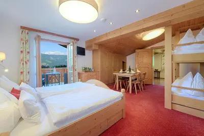 Ein Bett oder Betten in einem Zimmer der Unterkunft Pension Hochkönigblick
