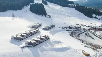 Naturpark Chalets Lambrecht by ALPS RESORTS im Winter